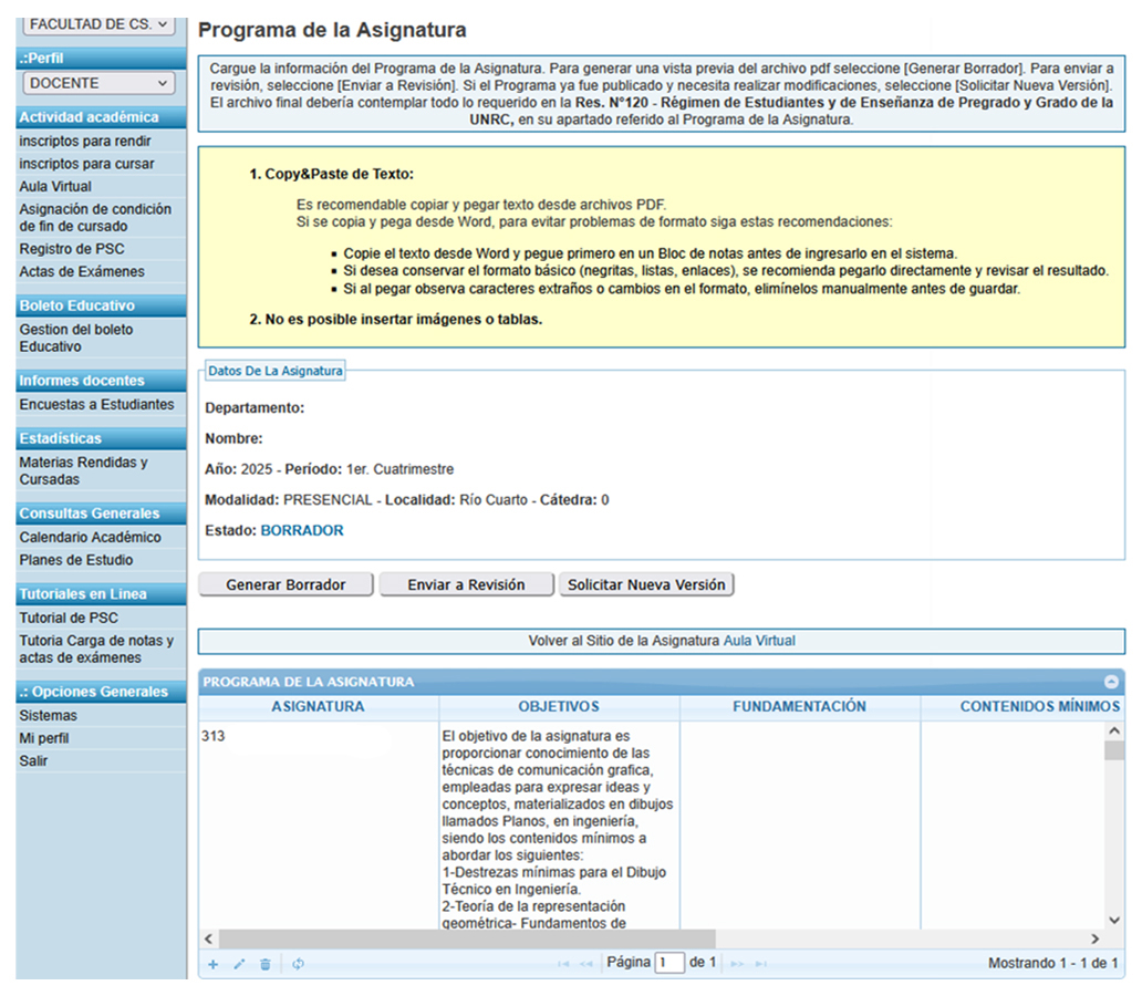 Captura ejemplo ingreso docente ampliada